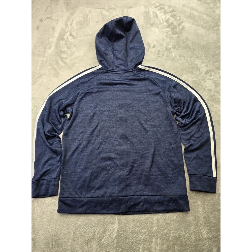 Adidas Boys Youth Full Zip Hoodie Jacket L Regular Fit Navy Blue